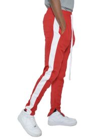 SINGLE STRIPE TRACK PANTS (Color: RED WHITE, size: S)