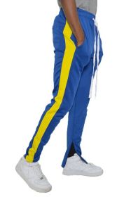 SINGLE STRIPE TRACK PANTS (Color: ROYAL YELLOW, size: 2XL)