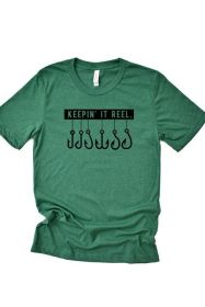 Keepin it Reel Tee (Color: Red, size: M)