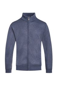 Weiv Mens Solid Full Zip Sweater (Color: Heather Grey, size: L)