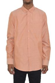 Weiv Men's Casual Long Sleeve Shirts (Color: CINNAMON, size: S)