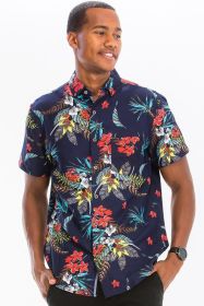 HAWAIIAN BUTTON DOWN SHIRT (Color: MULTI, size: M)