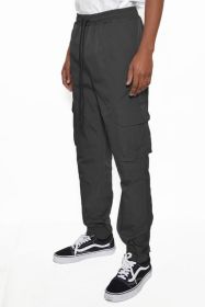 PEACOCK IRIDESCEINT JOGGER PANTS (Color: Black, size: S)