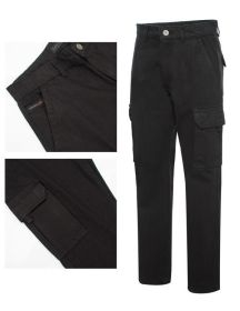 Men's Cargo Pants (Color: Black, size: 32)