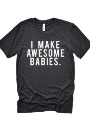 Awesome Babies Tee (Color: OLIVE, size: M)