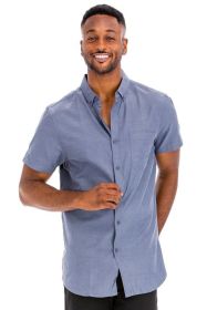 Weiv Men's Casual Short Sleeve Solid Shirts (Color: White, size: 2XL)
