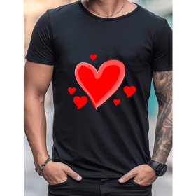 Celebrate in Style with This 100% Cotton Men's Valentine's Day Tee (Style: 203)