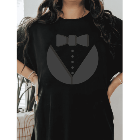 Casual Women's Cotton T-Shirt with Bow Detail - Trendy and Comfortable for Every Season (Style: 170)