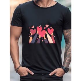 Celebrate in Style with This 100% Cotton Men's Valentine's Day Tee (Style: 306)