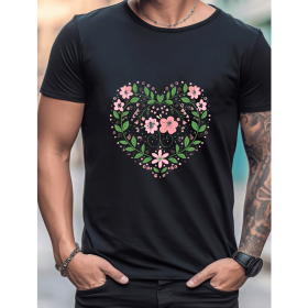 Celebrate in Style with This 100% Cotton Men's Valentine's Day Tee (Style: 334)