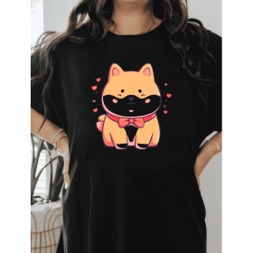 Casual Women's Cotton T-Shirt with Bow Detail - Trendy and Comfortable for Every Season (Style: 407)