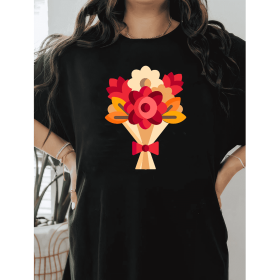 Casual Women's Cotton T-Shirt with Bow Detail - Trendy and Comfortable for Every Season (Style: 417)