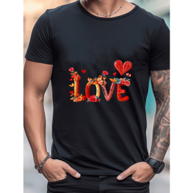 Celebrate in Style with This 100% Cotton Men's Valentine's Day Tee (Style: 428)